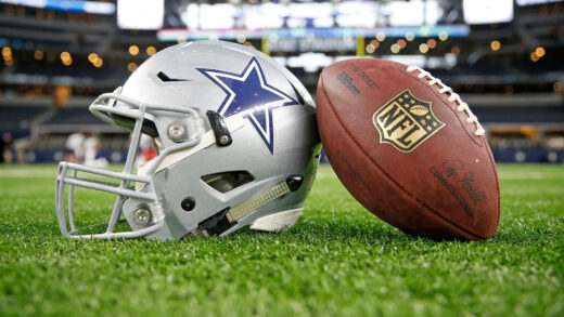 Dallas cowboys helmet with football
