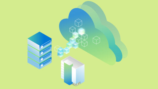 Data center featured image with green background