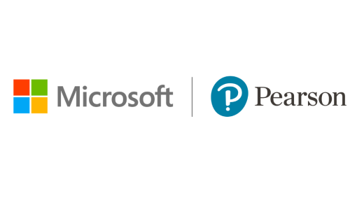 Microsoft and Pearson logos