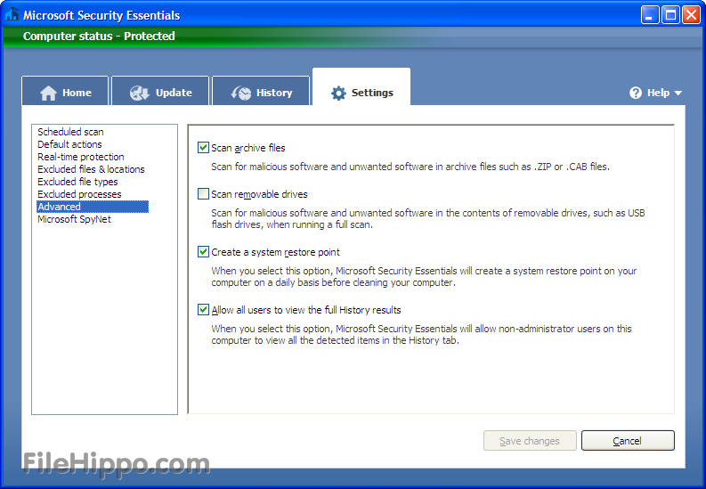 microsoft security essentials definitions download