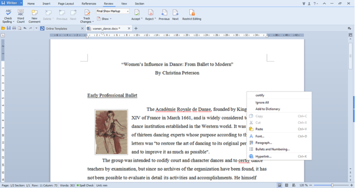 Wps office screenshot