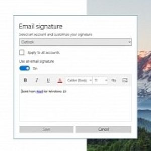 Windows 10 mail app finally gets rich text signature support