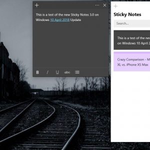 Windows 10 april 2018 update now getting sticky notes 3 0 522876 2