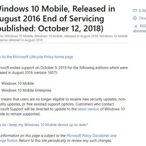 Microsoft may keep windows 10 mobile version 1607 alive for one more year 523236 2