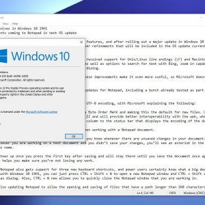 How notepad evolves in windows 10 19h1 524269 2