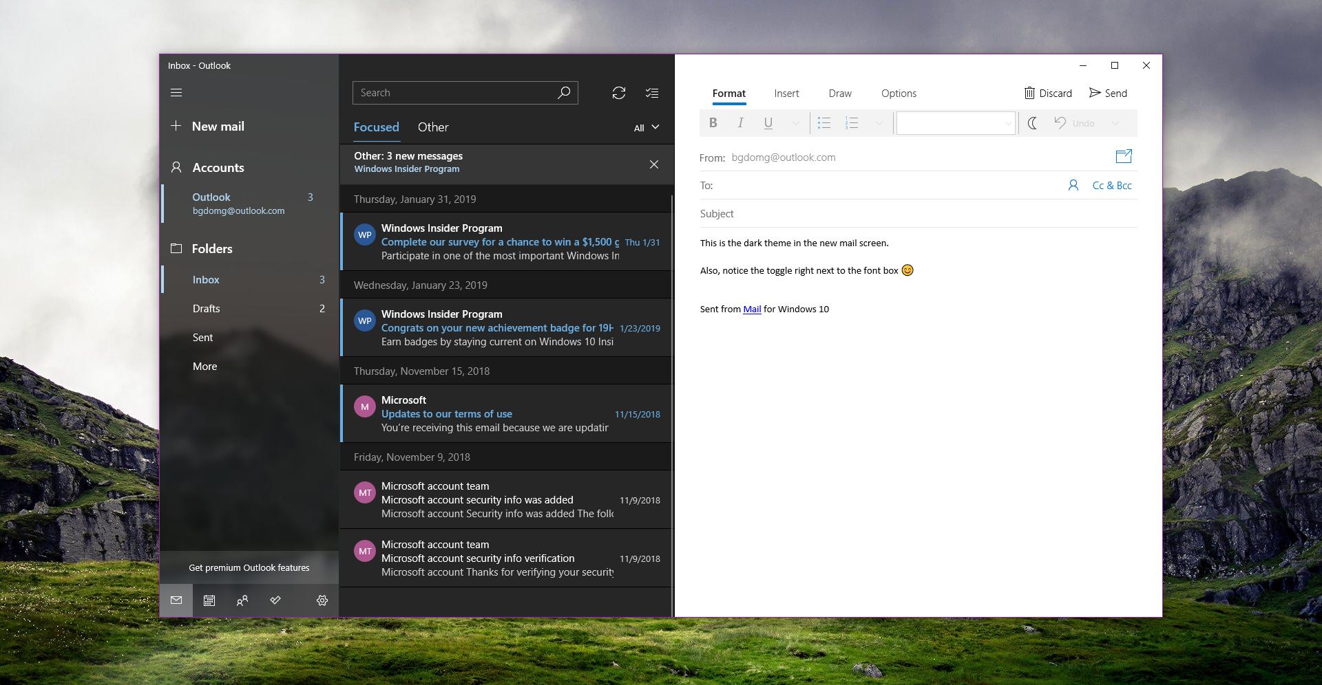 Mail windows 10