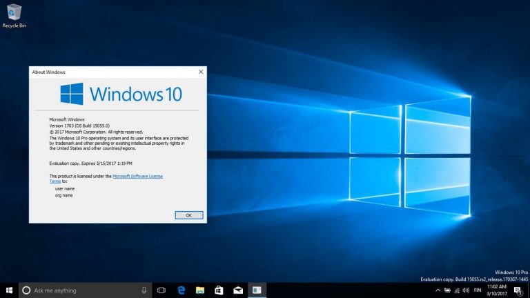 1703 windows 10 какой год