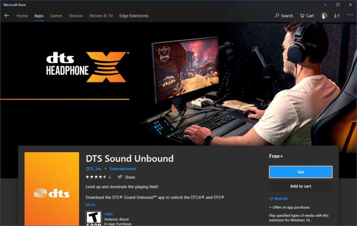 Dts sound unbound windows 10 что это