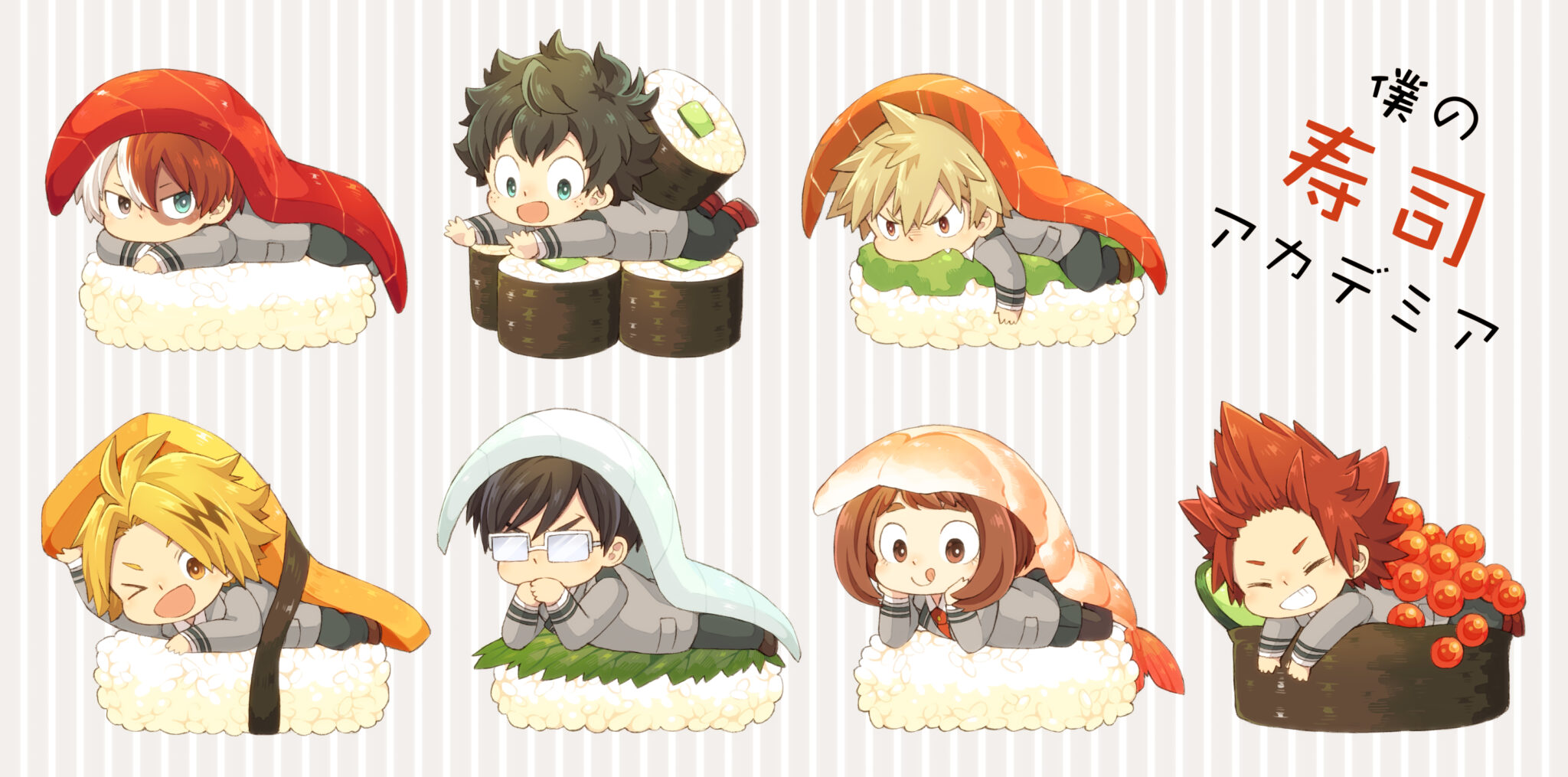 Chibi food characters cute scaled | Download My Hero Academia Theme ...