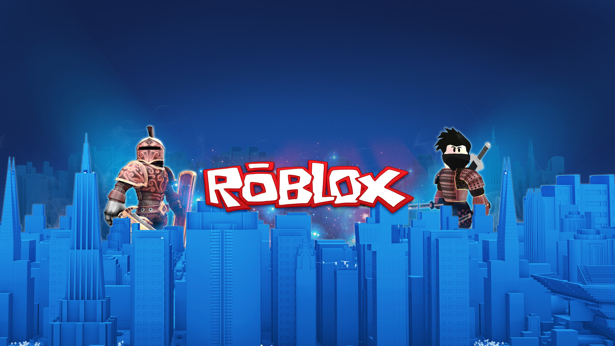 Roblox Logo With Blue Background