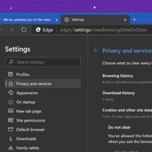 How to configure site exceptions for microsoft edge s browsing data cleaner 529684 2