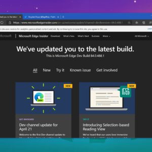 Microsoft releases the first microsoft edge 84 testing build 529790 2 scaled