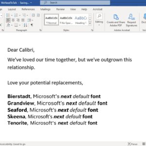 Calibri will no longer be the default microsoft office font 532771 2