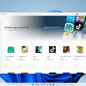 Android app store shows up on windows 11