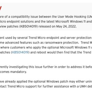 New bug discovered in windows 11 cumulative update kb5014019
