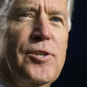 Joe biden closeup portrait blue tie