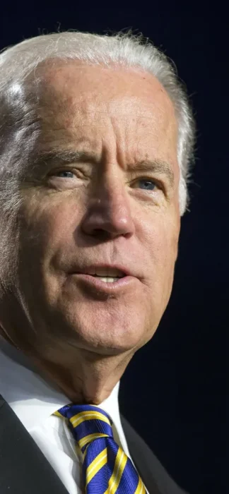 Joe biden closeup portrait blue tie