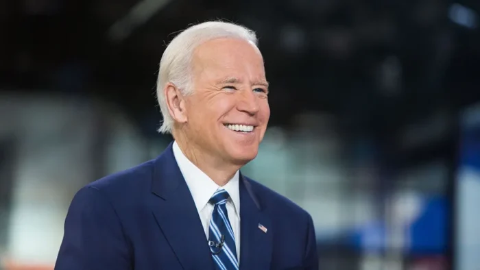 Joe biden smiling public event