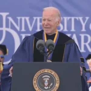 Joe biden speaking at university commencement