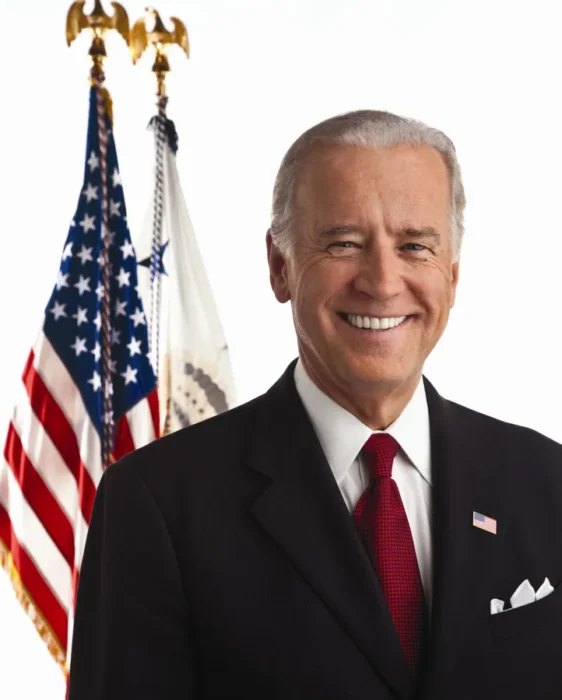 Official portrait joe biden american flag