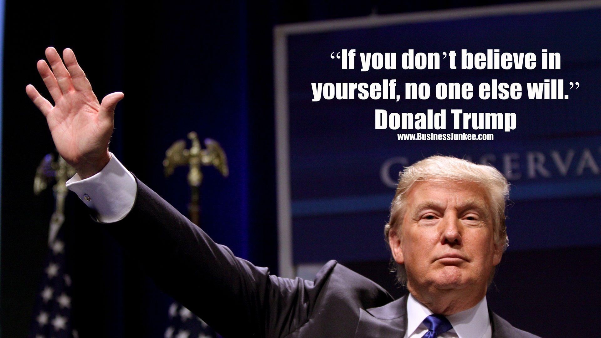 Donald trump inspirational quote wallpaper