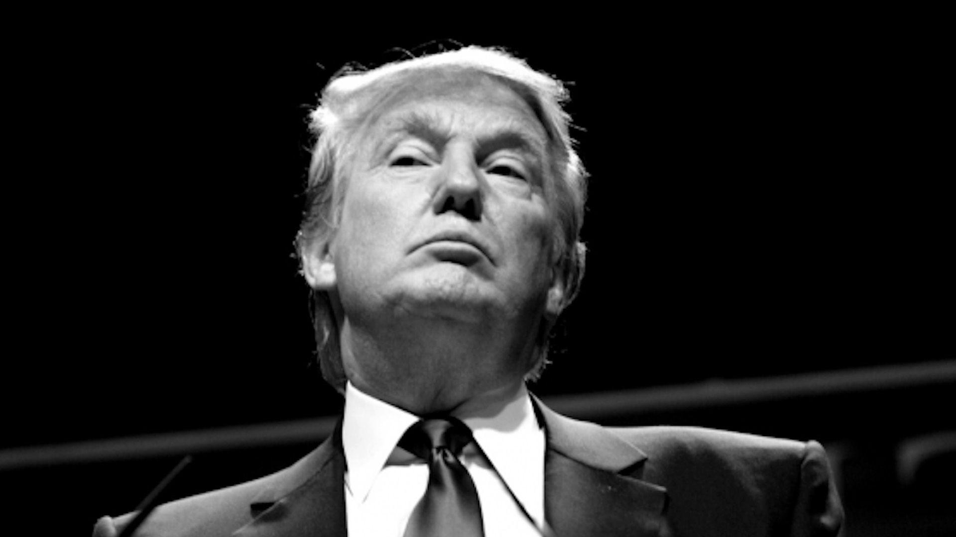 Donald trump black and white close up wallpaper