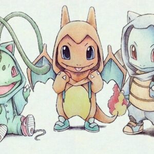 Pokemon cute starters cartoon wallpaper