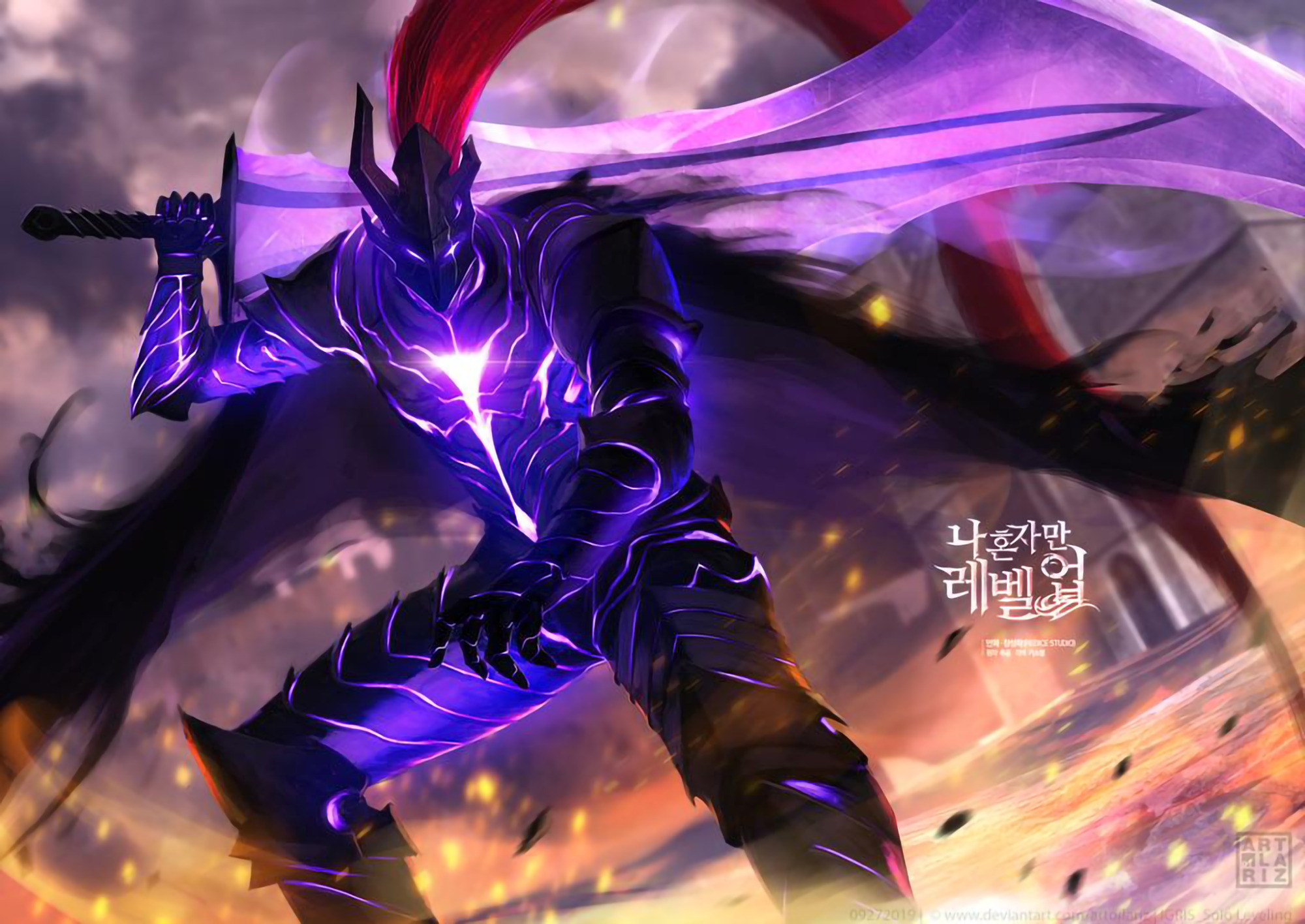 Solo leveling demonic form jin woo wallpaper