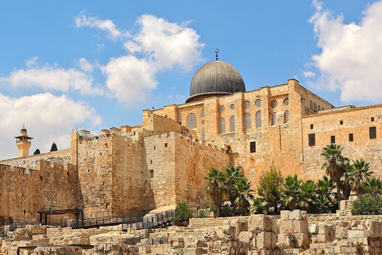 Al aqsa mosque dome clear sky wallpaper