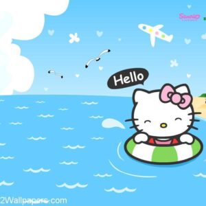 Hello kitty stars pattern wallpaper