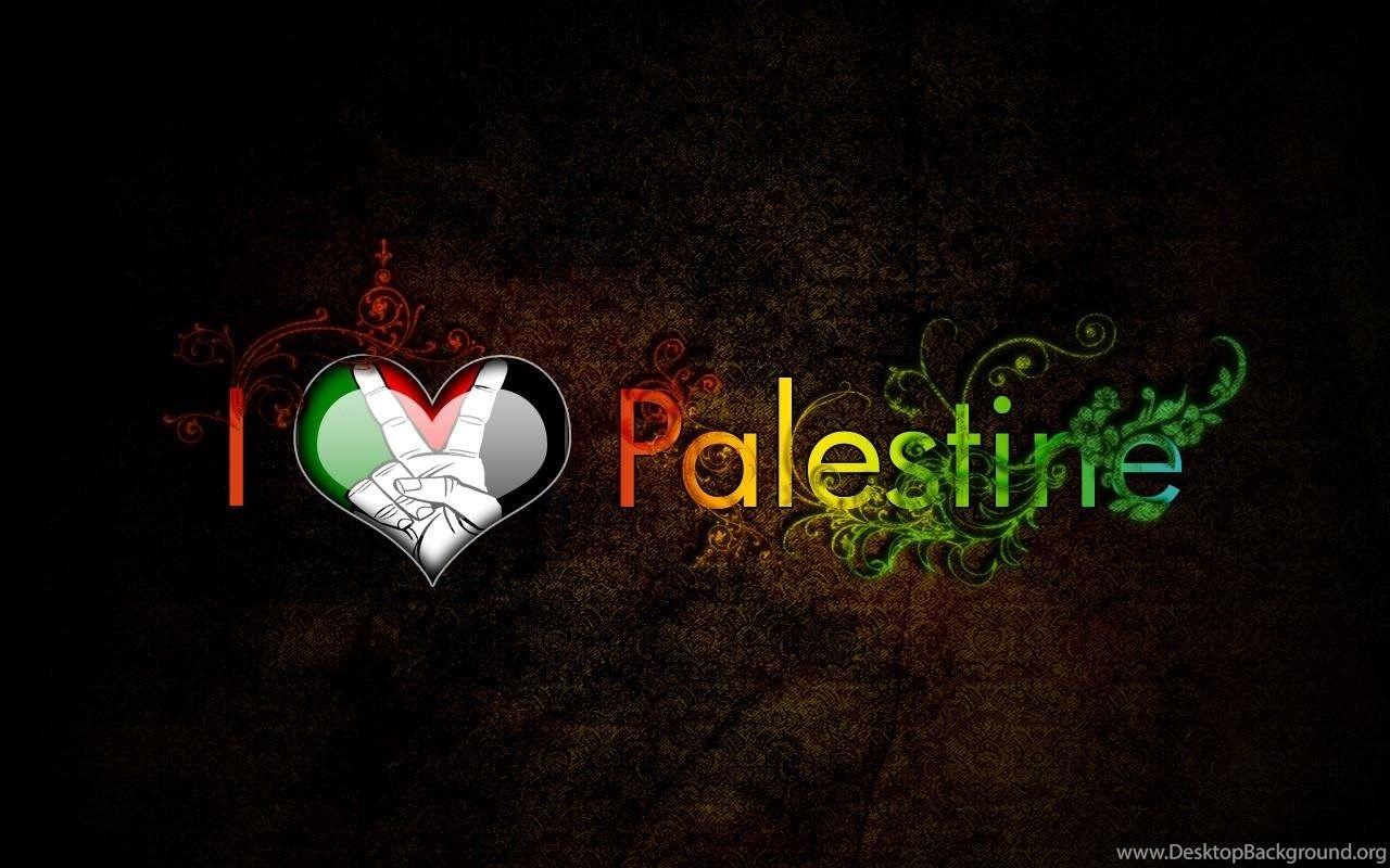 I love palestine heart and flag wallpaper