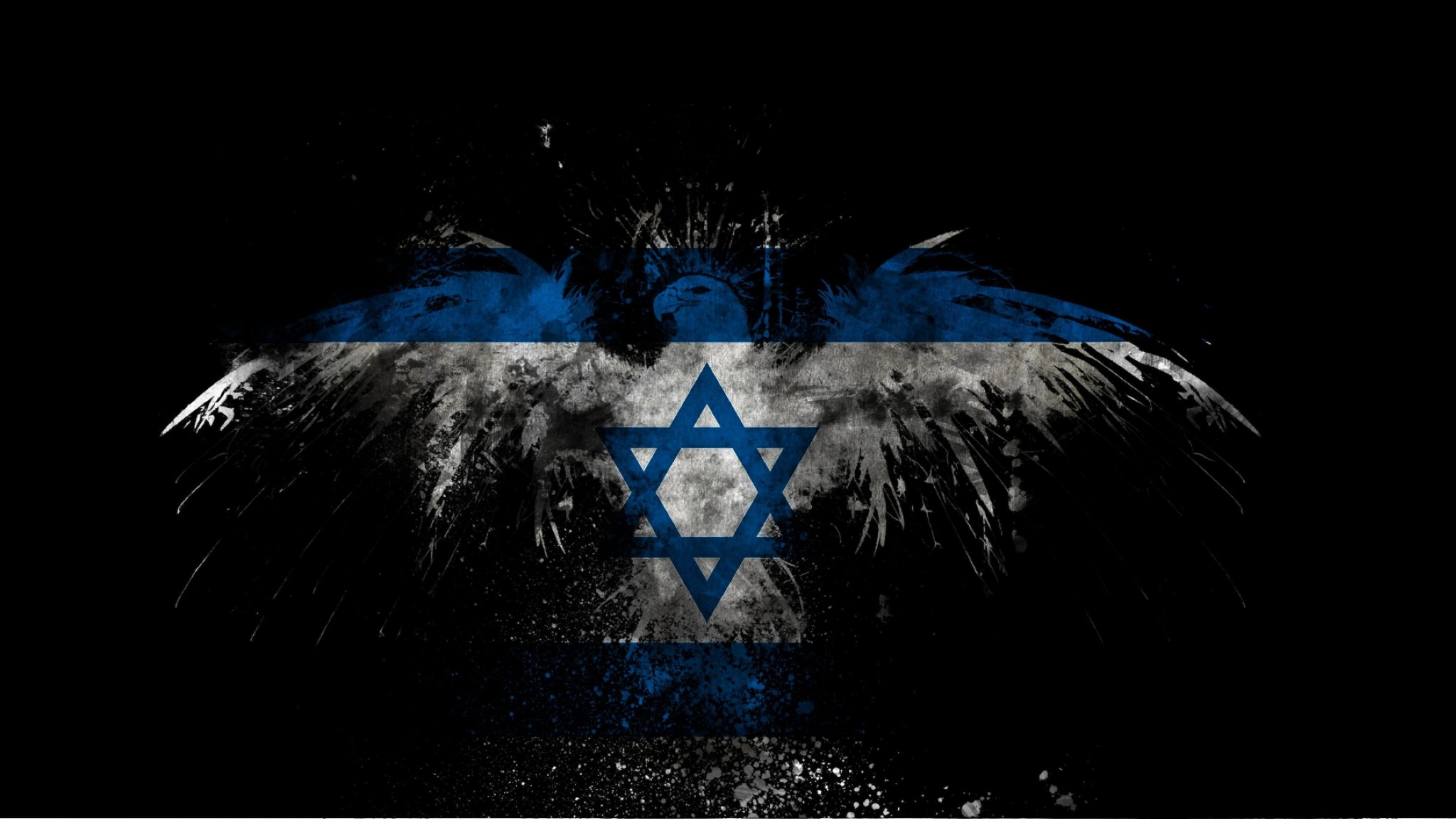 Israel flag abstract art wallpaper