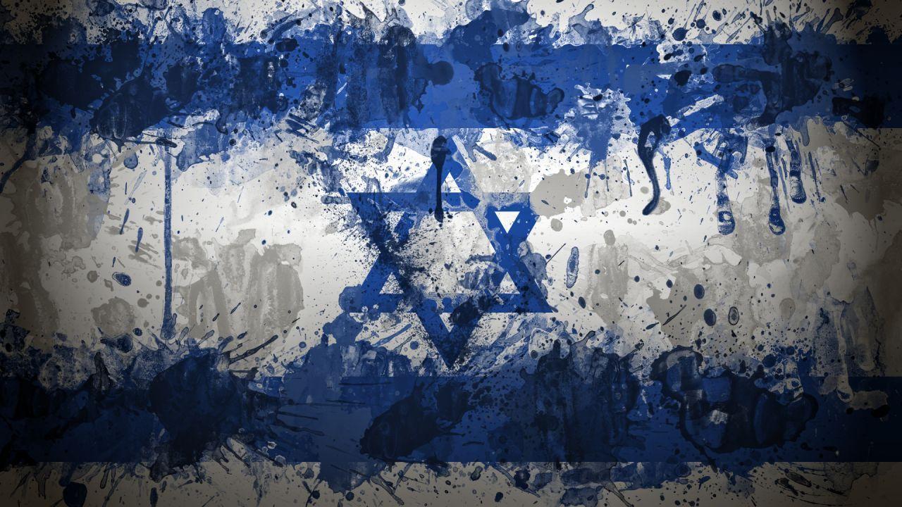 Israel flag graffiti style wallpaper