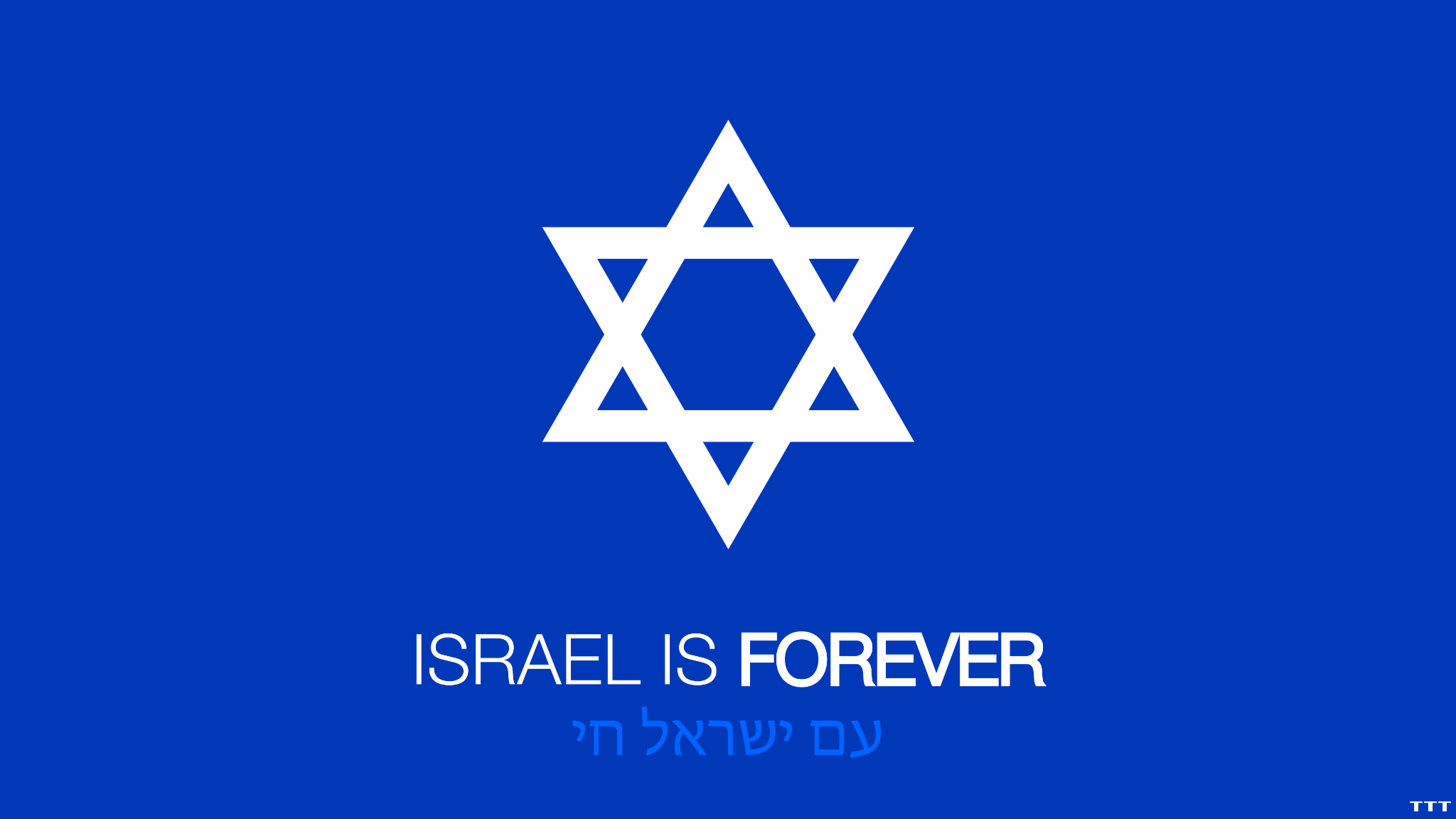 Israel slogan blue background wallpaper