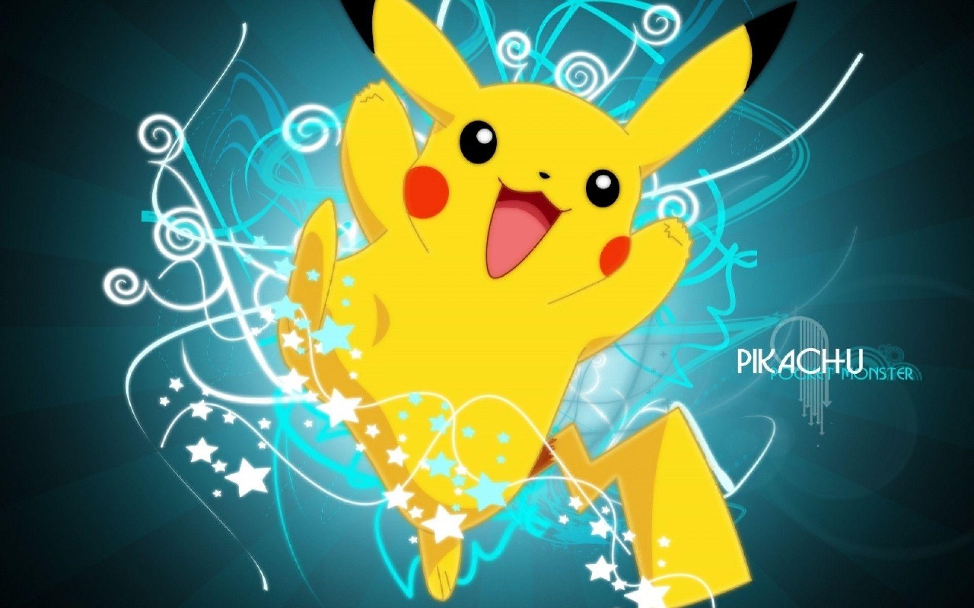 Pikachu celebration abstract art wallpaper