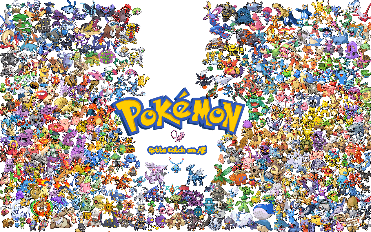 Pokemon comprehensive artwork collection wallpaper