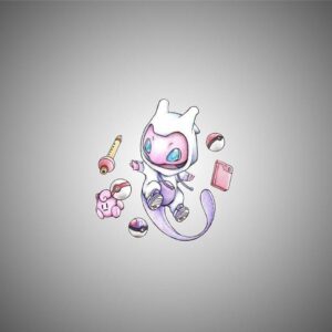 Pokemon mew playing with items wallpaper