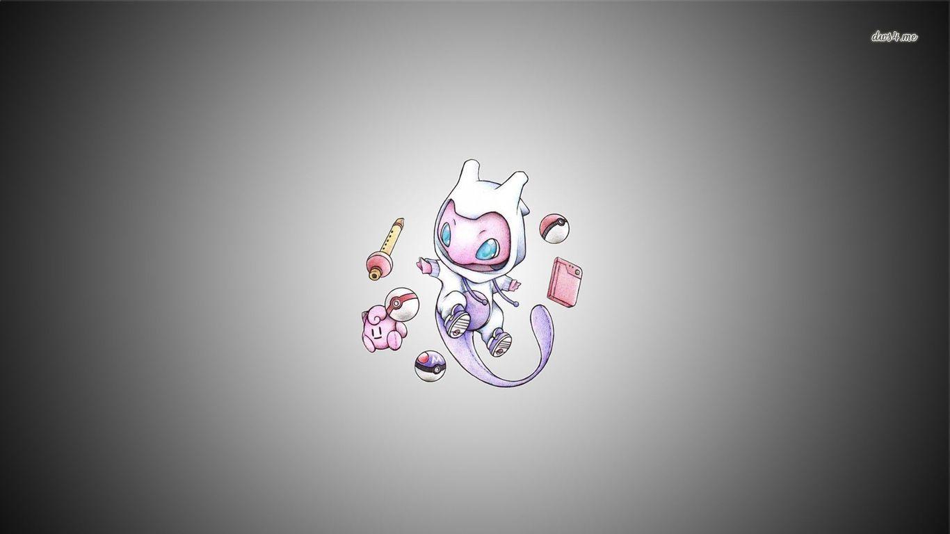 Pokemon mew playing with items wallpaper