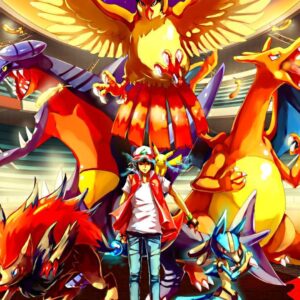 Pokemon trainer ash legendaries battle wallpaper