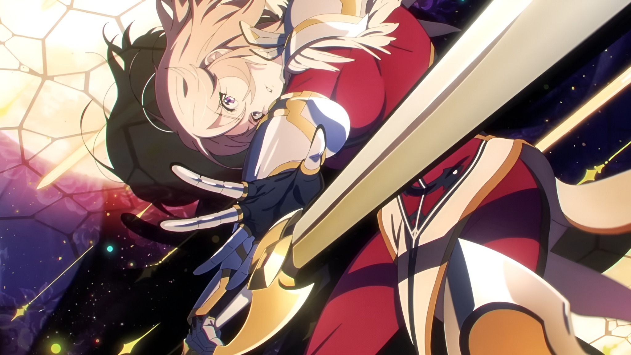 Sword wielding female warrior anime wallpaper