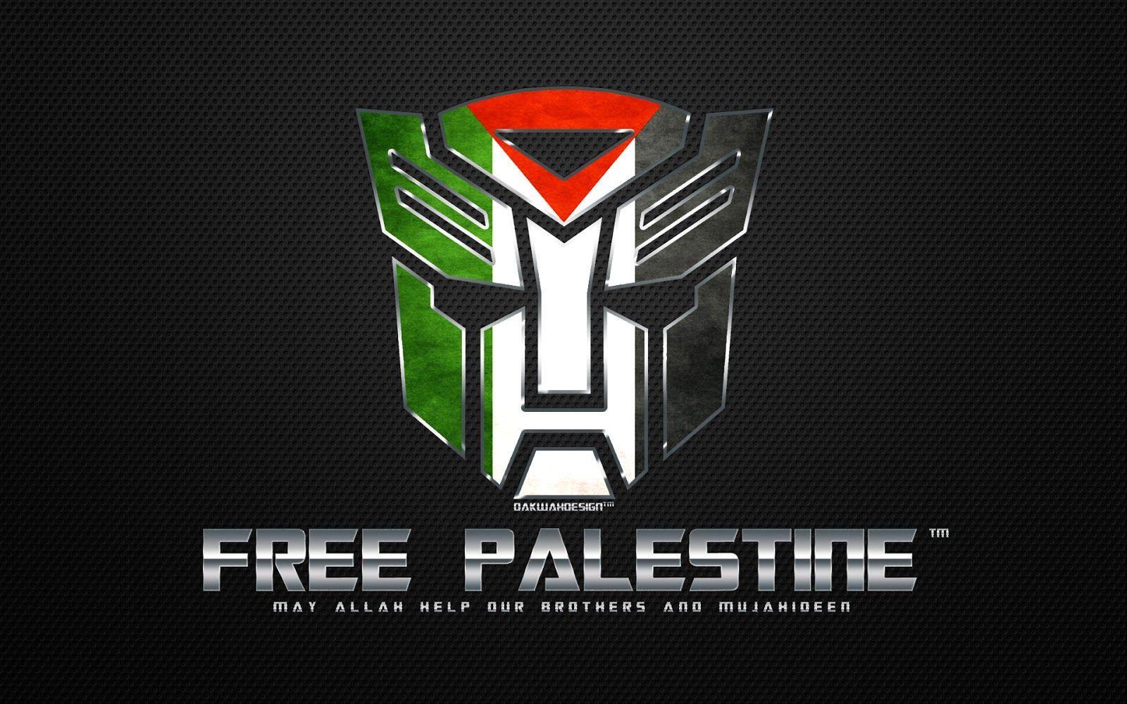 Transformers style free palestine logo wallpaper