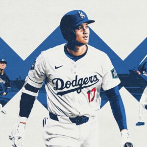 Shohei ohtani dodgers artistic collage