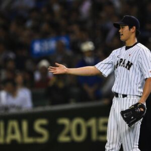 Shohei ohtani on mound japan 2015