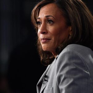 Kamala harris addressing media